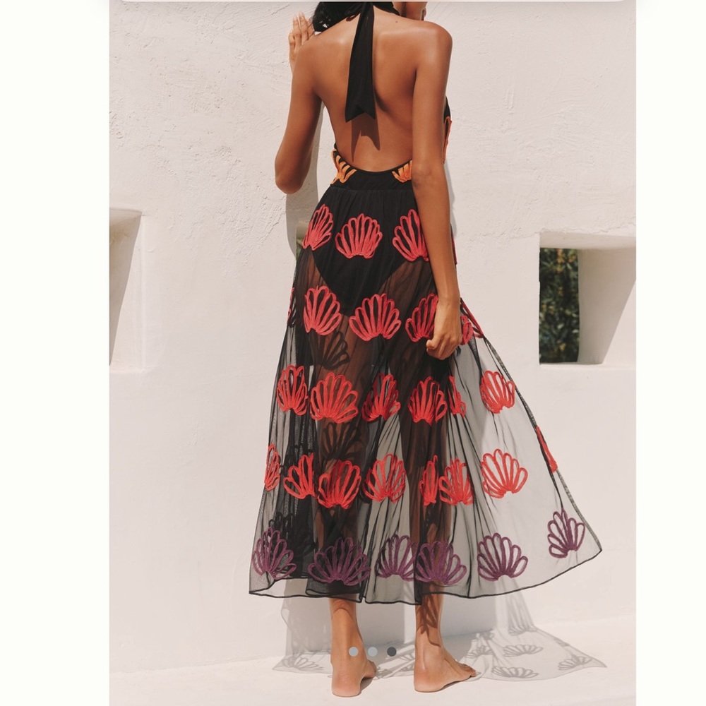 Celandine Embroidered Bodysuit Maxi Dress - Picture 3 of 3